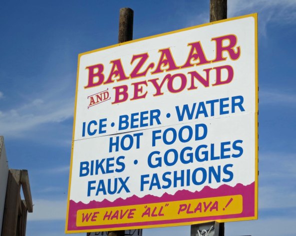 A large Bazaar (for Gerlach) is placed on the edge of town to supply almost anything a burner might need, including...