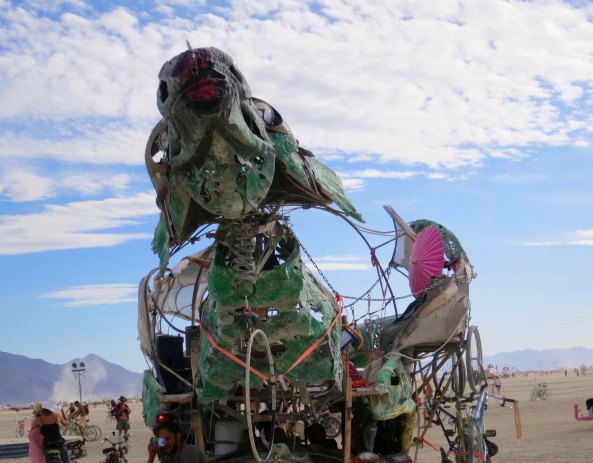 A heads up view of the dragon.