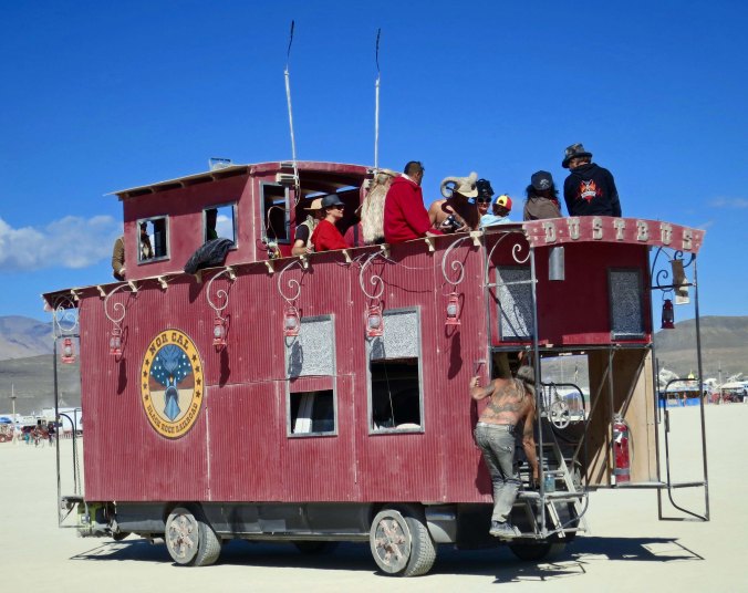 Caboose Mutant Vehicle at Burning Man 2015