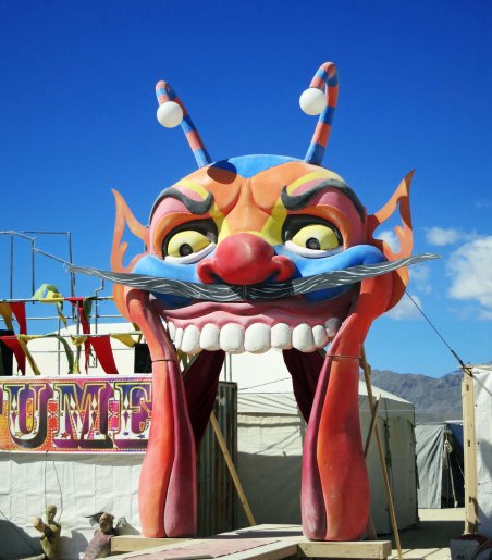 Large camps along the Esplanade are common along the Esplanade, Burning Man's main street. 