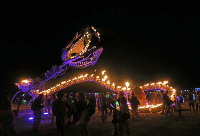 4 Serpent mother sculpture 11 at Burning Man 2015