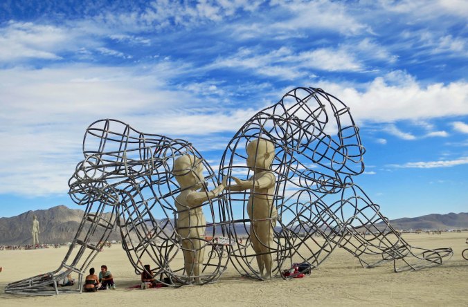 I felt that this sculpture was quite moving. The seated people provide perspective on size. 