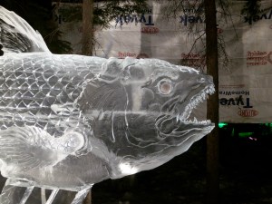 "Ancient Fish" at the 2016 World Ice Art Championships in Fairbanks, Alaska