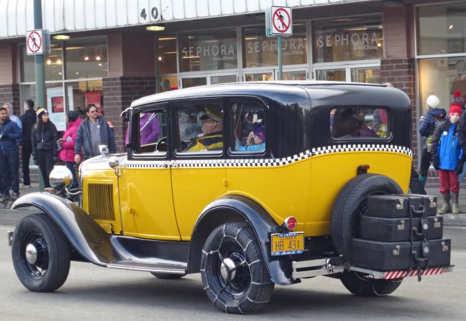 There were a number of old cars in the parade...
