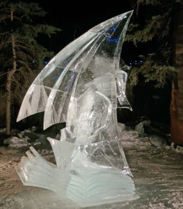 "Destinee" ice carving sculpture at the 2016 World Ice Art Championships in Fairbanks, Alaska.