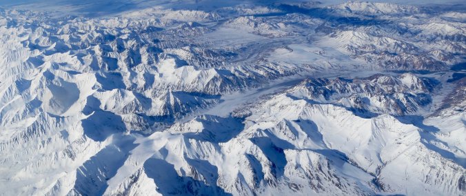 I usually don't have much luck with photos taken out of airlines but I feel this photo of the Alaska Range taken on our Alaska Airways trip back to Anchorage from Fairbanks is an exception.