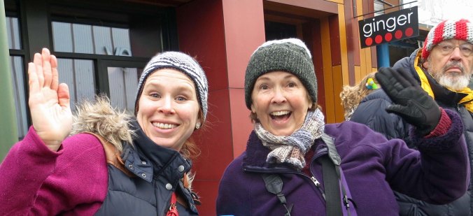 Practicing princess waves at the 2016 Fur Rendezvous