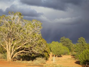 Threatening skies along Route 66