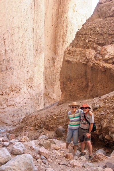 Our friends Ken and Leslie Lake in Golden Canyon. Ken, too, has bicycled across the US. 