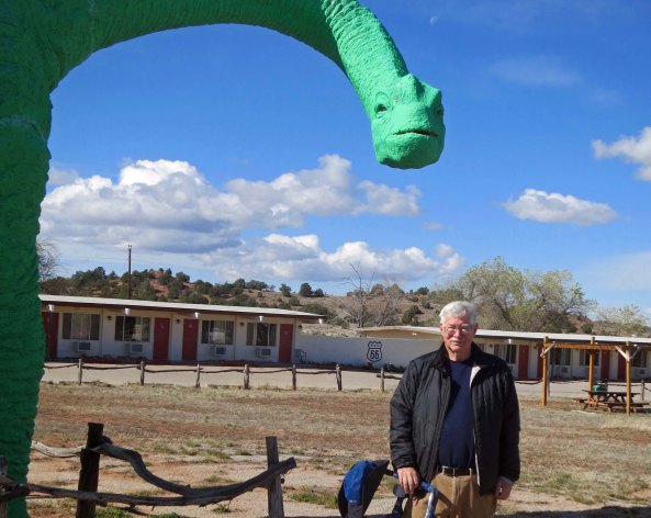 The campground/motel and caverns also featured dinosaurs. (Photo by Peggy Mekemson.)