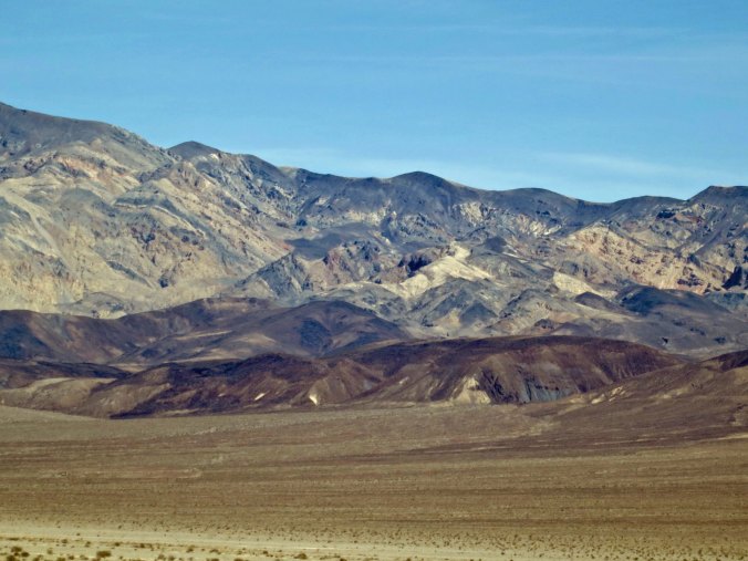 Looking up at the Panamint Range, the mountains I had to bicycle over.