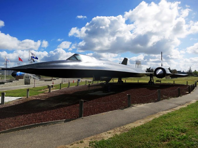 This Lockheed SR-71 Blackbird is on display at the Castle Air Museum near Merced in California. It could fly over Mach 3.3 or 2,350 miles per hour