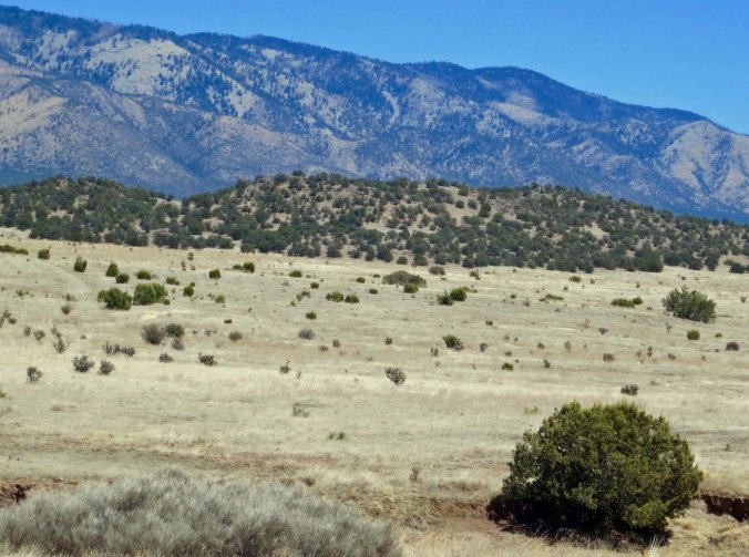 The UFO/or weather balloon crash site was on the other side of this mountain.