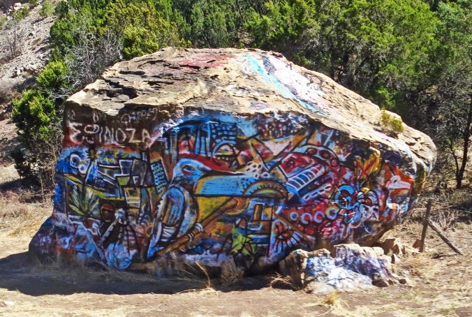 This rock is here because I found it near Lincoln along Highway 380. I think Billy would have liked it.