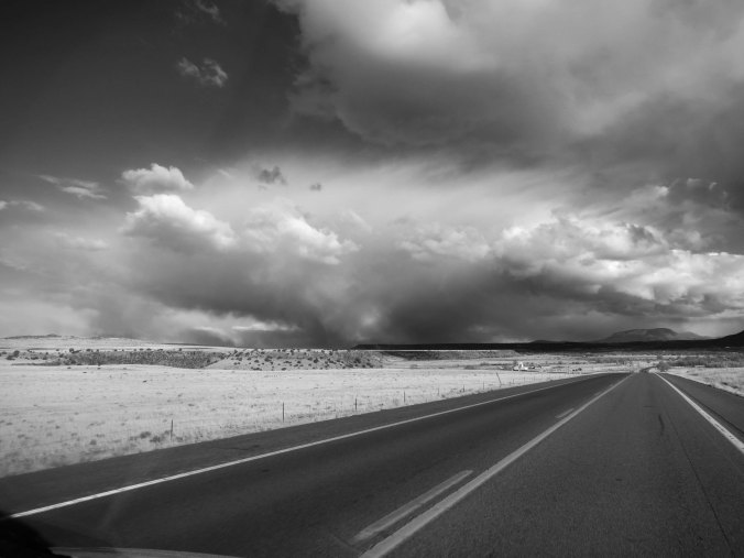 Just for fun, I rendered the same scene into a black and white photo.Which do you like? Which feels more threatening.