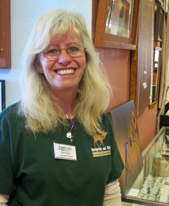 As Peggy and I retraced my bike route over the past couple of months and visited local museums along the way, we were struck by how friendly, knowledgeable and helpful local staff were. Sam Stack at the Springerville Museum is an excellent example.