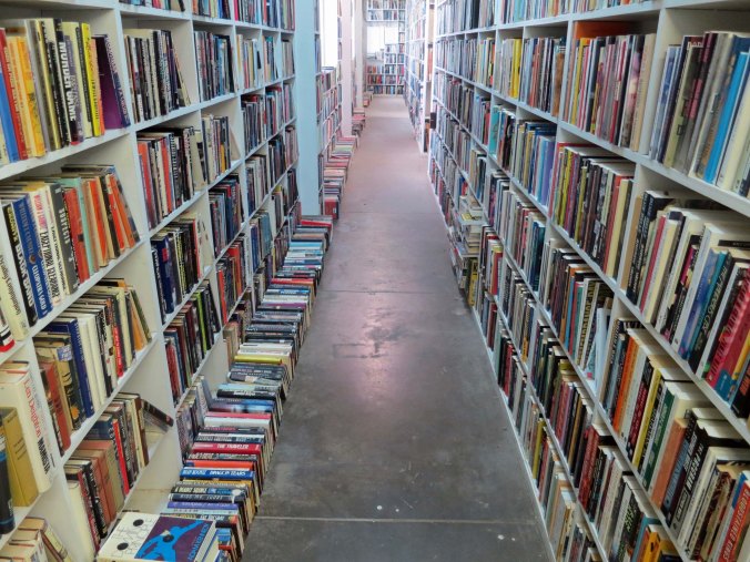 A small portion of the 150,000 books in Larry McMurtry's bookstore, Booked Up, in Archer City Texas. 