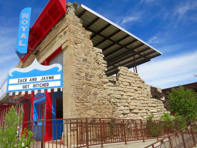 View of the Royal Theater in Archer City, which burned down and then resurrected for modern day theater productions.