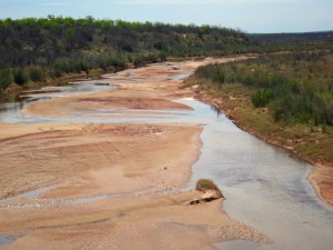 The Brazos River near Aspermont Texas.