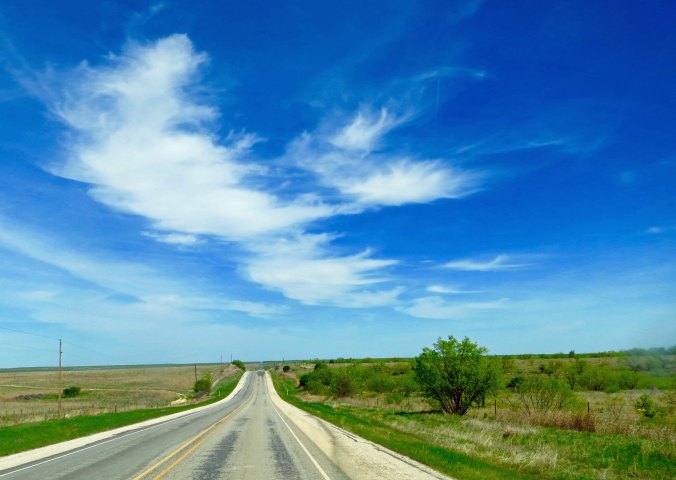 Highway 380 between Aspermont and Throckmorton.