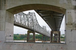 A view of the Natchez-Vidalia Bridge.