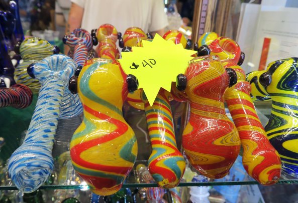 Cannabis pipes for smoking marijuana found at the Cannabis Fair in Jackson County, Oregon.