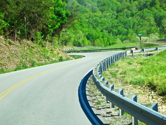 Highway 30 in eastern Tennessee runs in an east-west direction and cuts across the Cumberland Plateau.
