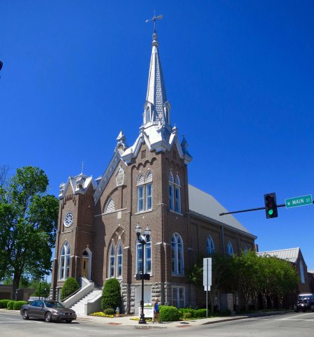 McMinnville is an attractive town which includes, among other things, this striking Methodist Church built in the 1800s.
