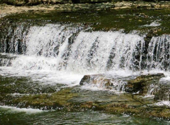 Old Stone Fort State Park waterfall on Duck River in Tennessee.