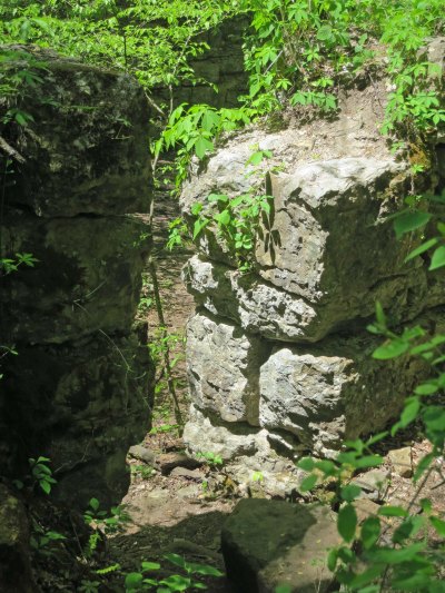 All that remains of a water driven paper mill at Old Stone Fort. The mill supplied paper for a number of Southern Newspapers,