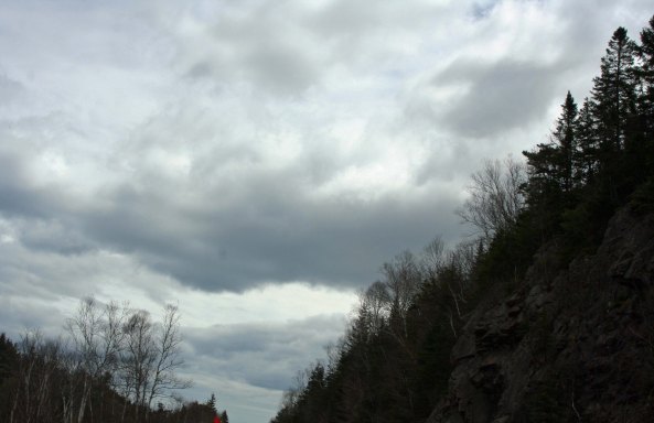Our day along the Cabot Trail varied between sunshine and threatening skies.