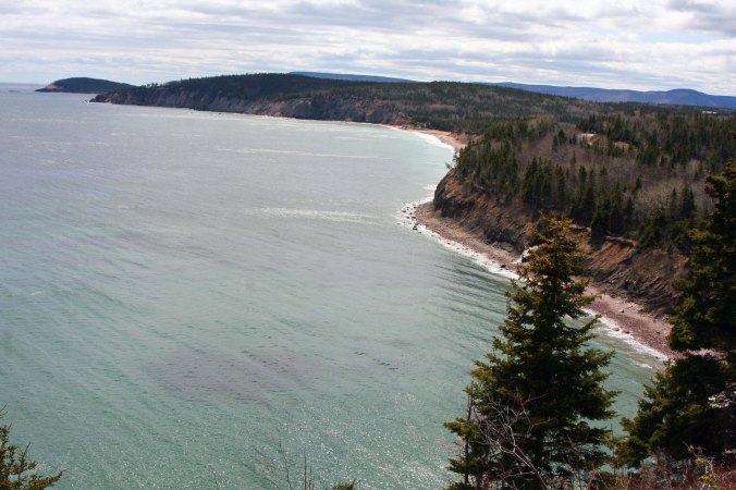 Climbing up into the Highlands provides scenic views of the Atlantic coast.