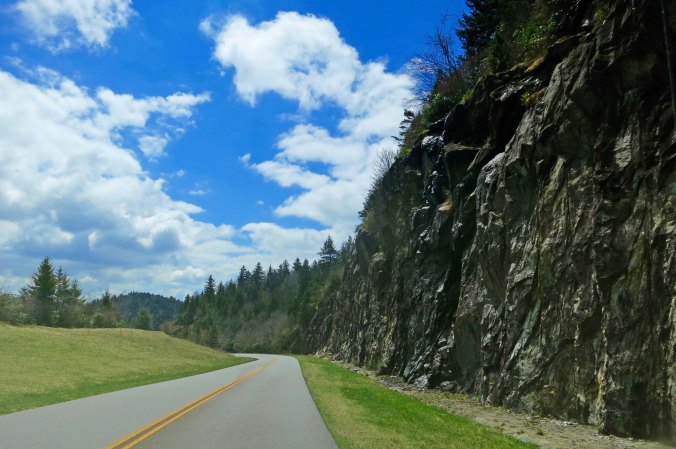 I'll conclude today's section of the Blue Ridge Parkway with this impressive road cut.