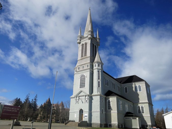 While my bike journey took us southeast toward Halifax, Peggy and I also explored the west coast of Nova Scotia along what is known as the Evangeline Trail. A number of impressive catholic Churches reflect the French Acadian history of the area.