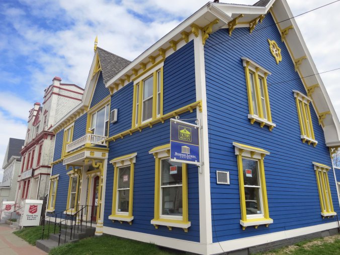 After three months of bicycling, I left the US and entered Canada. This is a photo of the Consulate Building in Yarmouth, Nova Scotia.
