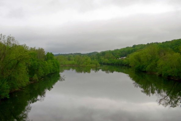 Reflection shot of the James River as see from the Blue Ridge Parkway bridge.