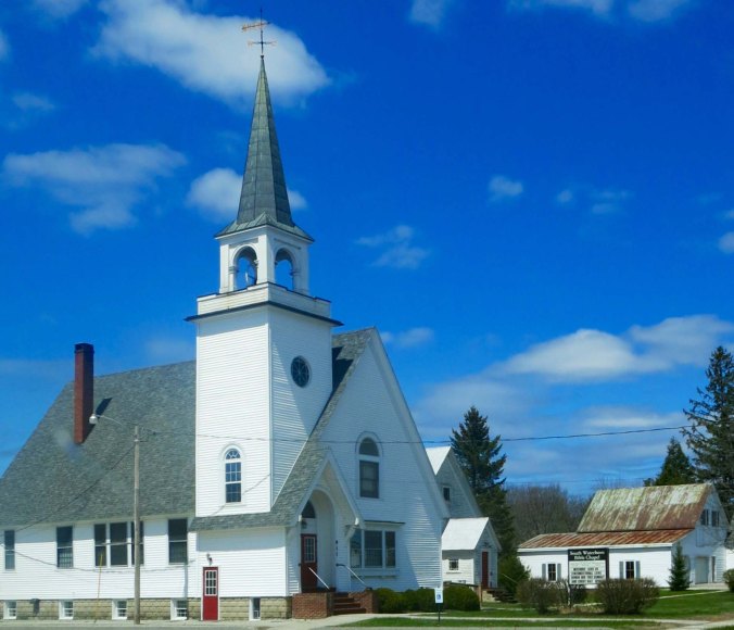 I wonder how many Christmas Cards over the years have featured a New England church like this one surrounded by snow and a small village.