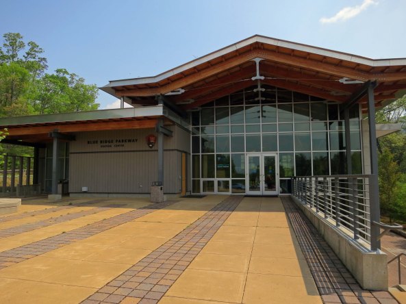 The ultra modern Park Headquarters in Asheville includes all of the latest environmental friendly designs, including plants growing on the roof.