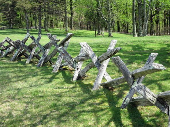 Fence at Groundhog Mountain on the Blue Ridge Parkway in Virginia.