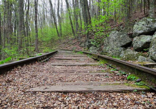 Irish Creek Railroad next to the Blue Ridge Parkway in Virginia.