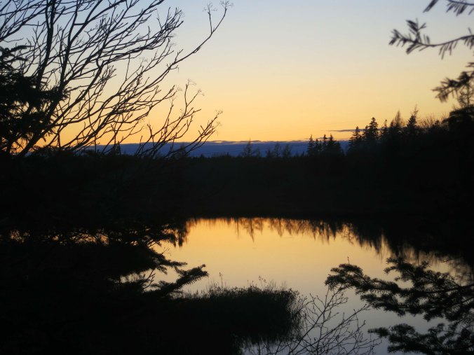 A small lake near Halifax provided a sunset shot...