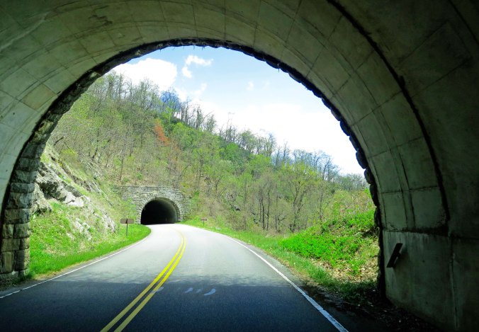 And highway tunnels. There are 26 along the Blue Ridge Parkway ranging in length from 150 feet to 1434 feet.