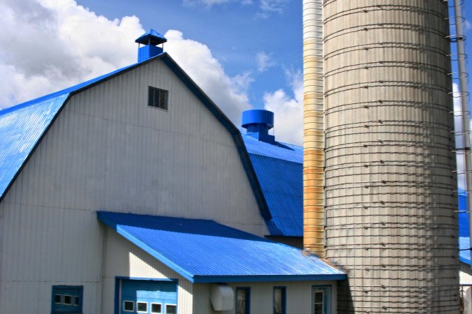 The small farms of the Atlantic Provinces gave way to more industrial size farms in Quebec.