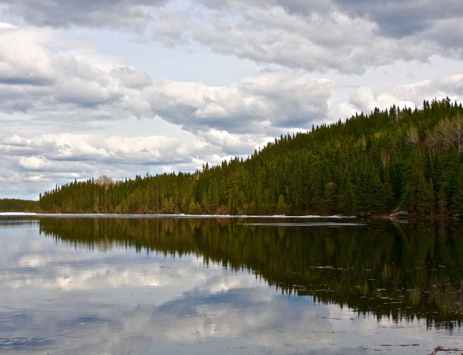 Numerous lakes, streams and rivers are found along the road. The first half seemed heavier on lakes, the second half on rivers.