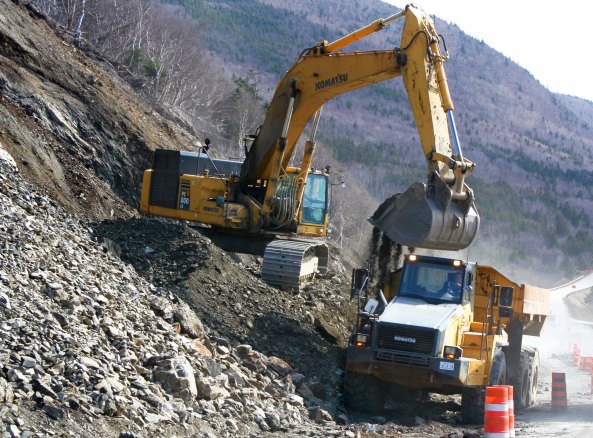 The Cabot Trail often requires road work after a rough winter.