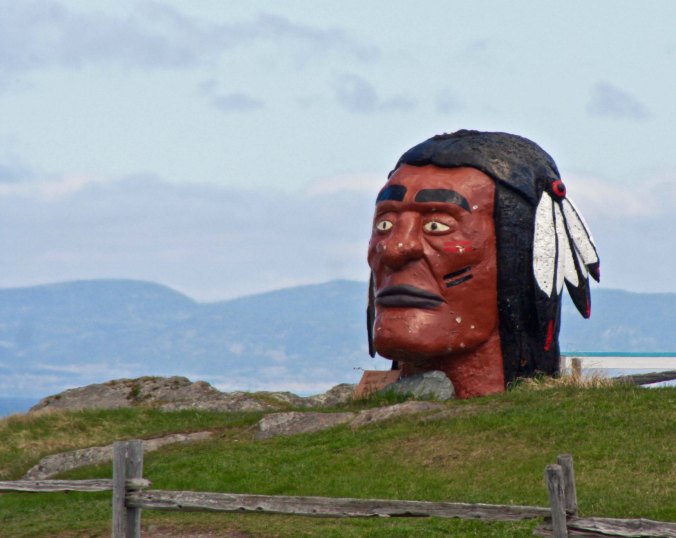 And this somewhat strange sculpture of a First Nation native.