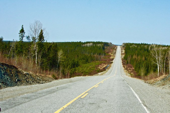 The road through the wilderness went on and on, for some 300 miles. 
