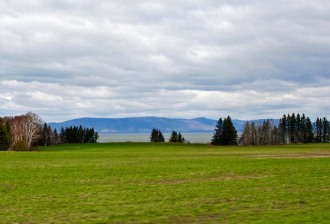Looking across Chaleur Bay at the Chic Choc Mountains on the Gaspe Peninsula, I could see a climb in my future.