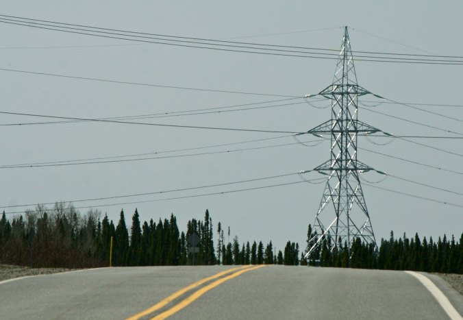 And they reminded us how much Quebec depends upon hydro-electric power. We crossed under high power lines several times coming down from the north several times.
