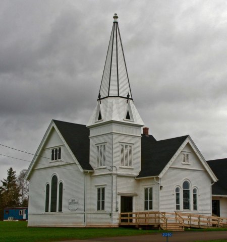 Check this out. Note how similar the church looks to the one above. The other church I photographed was laid out in the same way. I believe the churches were different denominations. Was a common architect involved?